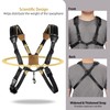 POGOLAB Saxophone Strap, Saxophone Harness Shoulder Strap, Soft Leather Saxholder