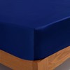 ROOEE Satin Silk Fitted Sheet with Pillowcase Set Breathable Soft