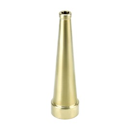 QWORK Plain Hose Nozzle with 1" NPSH (NPT), 8" Length 3/8" Orifice Garden Water Hose Nozzle, Brass Fire Equipment