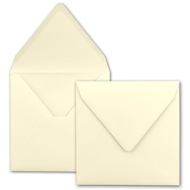 FarbenFroh® Series Square Envelopes Without Window, 15.5 x 15.5 mm Wet sealing for Wedding Cards, Invitations and More