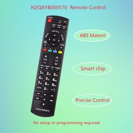 GHUST N2QAYB000570 Remote Control Replacement for Panasonic TV TC-L24C3 TC-L3232C TC-L32C3 TC-L32C3S TC-L32E3 TC-L32U3 TC-L32x30 TC-L37E3 TC-L37U3 TC-L42E3 TC-L42E30 TC-L42U30