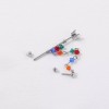 PMX Piercing Industrial Flecha Con Cadena, Arete Transversal 1pz