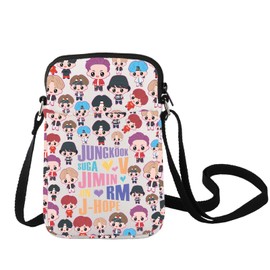 LEVLO Korean Group Army Crossbody Bag K-Pop Army Members Fans Gift Army Members Name Shoulder Bag K-Pop Lovers Merchandise, Army C Bag