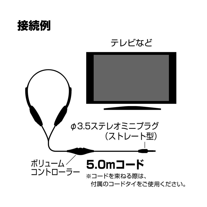 オーディオテクニカ ATH-P100LV ヘッドホン 有線 5.0ｍ 開放型 オープン型 オンイヤー テレビ用 ブラック