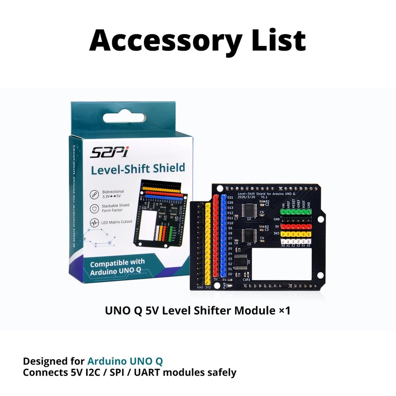 GeeekPi Level Converter Module for Arduino UNO Q, Bidirectional 3.3V