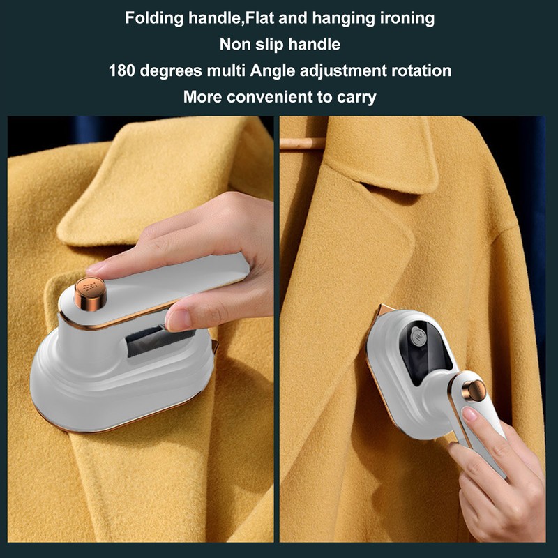 Mini Ironing Machine Rotatable Folding Handle Thermostat Portable Handheld Steam