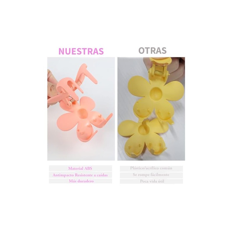 Triko Set de 7 Pinzas para el Cabello de Flor,