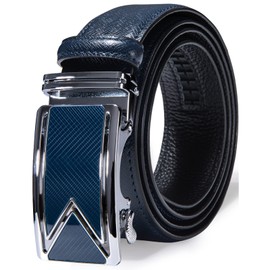 Barry. Wang - Correa de hebilla de carraca para hombre, solo de piel auténtica, hebillas automáticas, reemplazo de boda, casual, Dk-0070., Talla única
