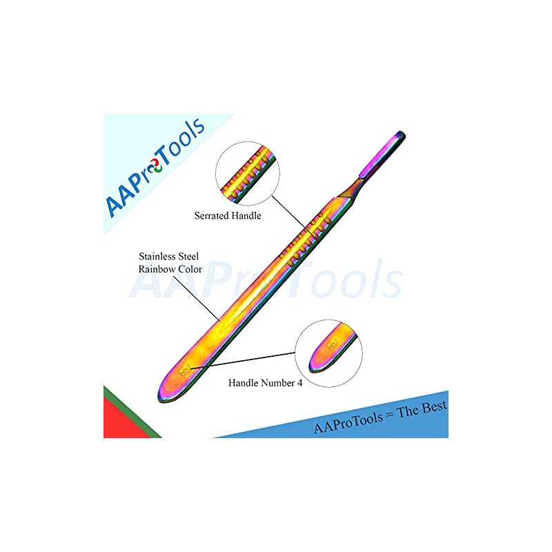 AAProTools Multi Titanium Rainbow Scalpel Handle # 4 Instrument (Original