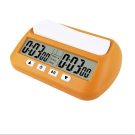 Reloj de Ajedrez Digital, Reloj Ajedrez Portátil Multiusos 3 en 1 Temporizador de Ajedrez Digital Temporizador de Juego (Naranja)