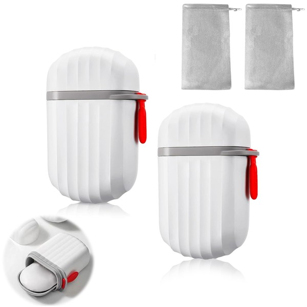 SSKHE Pack of 2 Soap Box Travel with Lid, Soap