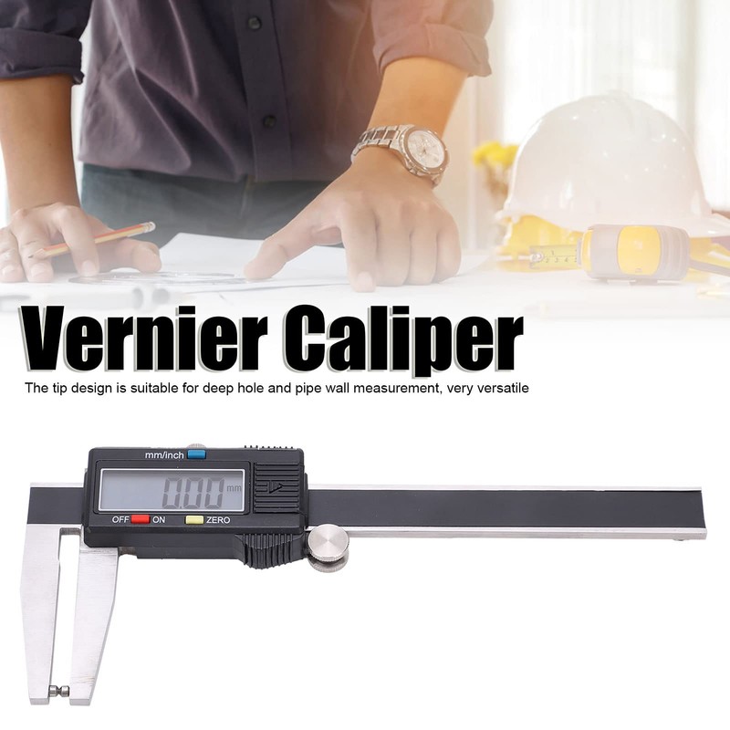 100mm Digital Brake Disc Caliper, Vernier Pointed Ruler Measuring Tool
