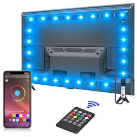 Yeewhale LED TV Backlight 2 m USB LED RGB Lighting Backlight TV USB for 40 to 60 Inch HDTV TV Screen LED Strip with App Controlled Music Synchronisation