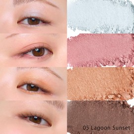 to/one (tone) Petal Float Eye Palette 05 Lagoon Sunset Eyeshadow Eyeshadow Palette Glitter Satin Matte