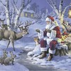 20 Lunch Napkins Santa Claus in the Forest 33 cm