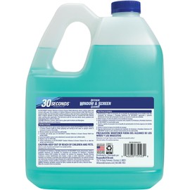 30 SECONDS Outdoor Window & Screen Concentrated Cleaner for Glass, Patio Doors, Fiberglass, Furniture - No Screen Removal Required, Spray & Rinse - Refill for Hose End Sprayer Bottles, 1.1 Gallon
