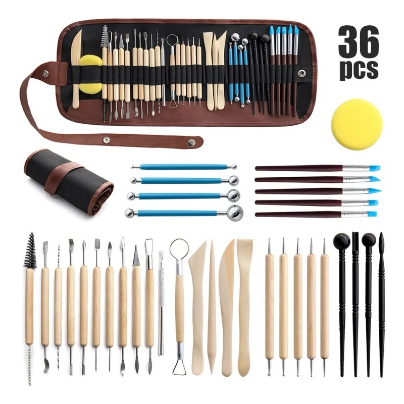36pcs Arcilla Para Modelado Herramienta Ceramica Moldear