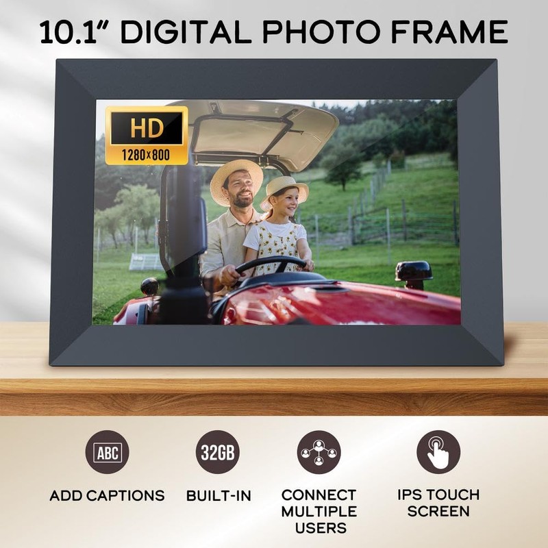 IMPECCA 10.1” Wi Fi Digital Picture Frame, Touch ScreenSmart Picture
