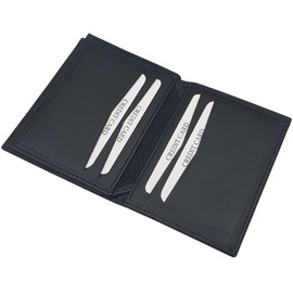 myledershop Credit Card Holder / Business Card Holder / Card Holder / Card Case in Black, black, Modern