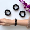SILVR BEAR Luxury Satin Skinny Black Scrunchies