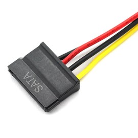 DZS Elec 1x 4 Pin IDE Power Adaptor: Molex Male to SATA Female HDD Cable + 1x SATA III Data Cable for DIY HDD Power & Data Transmission