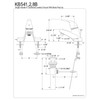 Kingston Brass KB542B Single-Handle 4 in. Centerset Bathroom Faucet, Polished
