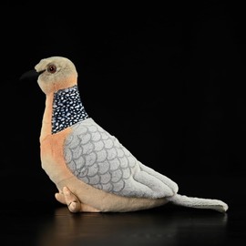 POPOTATO Realistic Spotted Dove Plush - 9'' Turtle Dove Stuffed Animal - Plushy and Squishy Pillow Toy - Cute Bird Toys for Boys and Girls