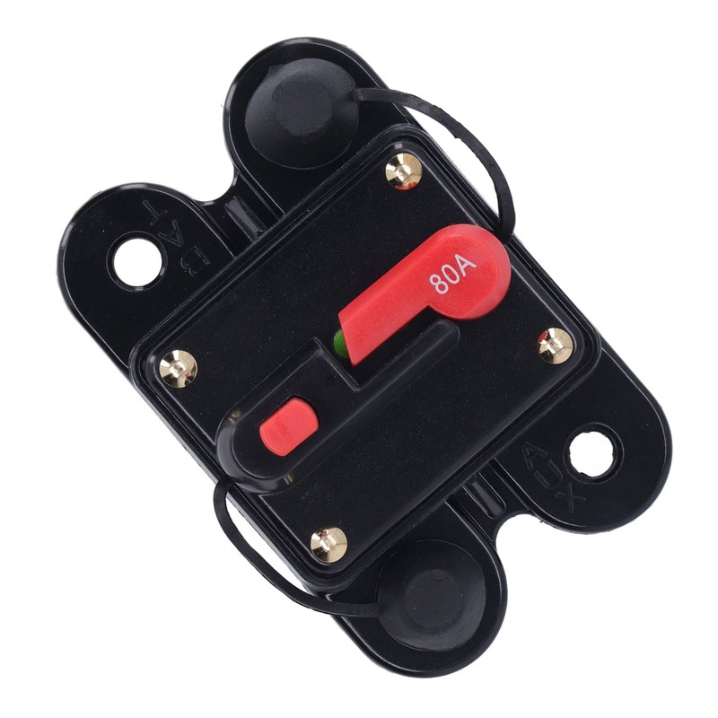 Circuit Breaker Manual Reset 1/4in Overcurrent Protection DC 12‑48V for