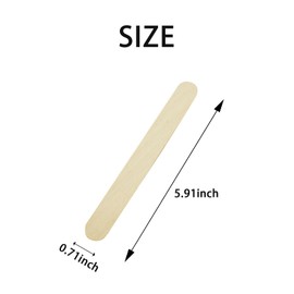 EULAPGOE 300pcs Disposable Wooden Tongue Depressor Tongue Stick Mask Mixing Mask Applying Wooden Stick Hair Removal Waxing Spatula Wax Stick