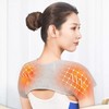 Knit Fleece-lined Self-heating Wormwood Thermal Shoulder and Neck Protector Self-heating Neck and Shoulder Pad+M 10ea