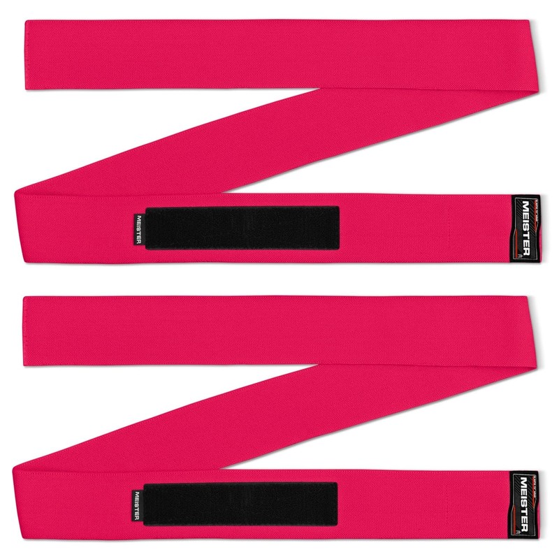Meister Knee Wraps for Squats & Weightlifting - Heavy-Duty 72"