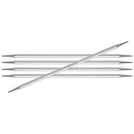 KnitPro KP12109 15 cm x 4 mm Nova Cubics Double Pointed Needles, Shiny Brass