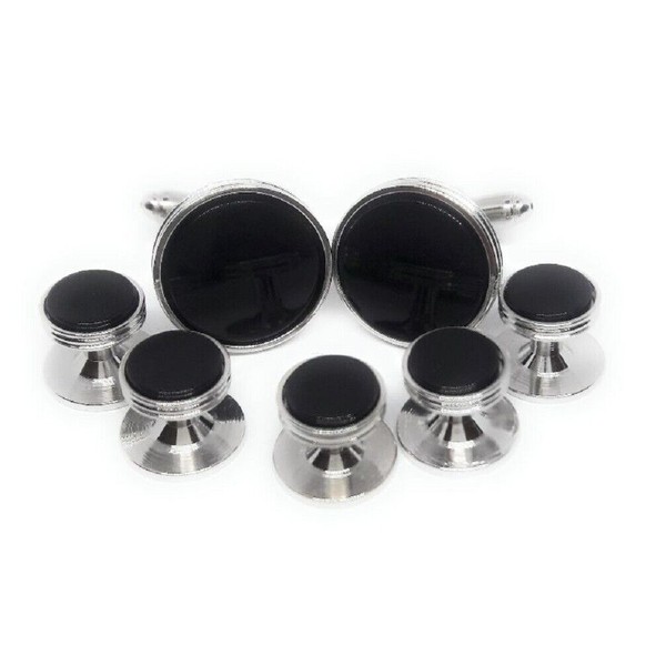 Lindonco GENUINE ONYX CUFFLINKS AND STUDS !!MANUFACTURER