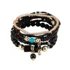 SBI Jewelry Women Black Gold Boho Style Layered Beaded Bracelet