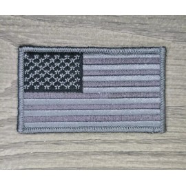USA AMERICAN REVERSE RIGHT FLAG ACU DARK TACTICAL ARMY IRON ON PATCH 1.9 x 3.25"