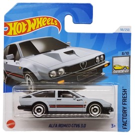 Hot Wheels - Alfa Romeo GTV6 3.0 - Factory Fresh 8/10 - HTC53 - Short Card - Grey - Mattel 2024-1:64