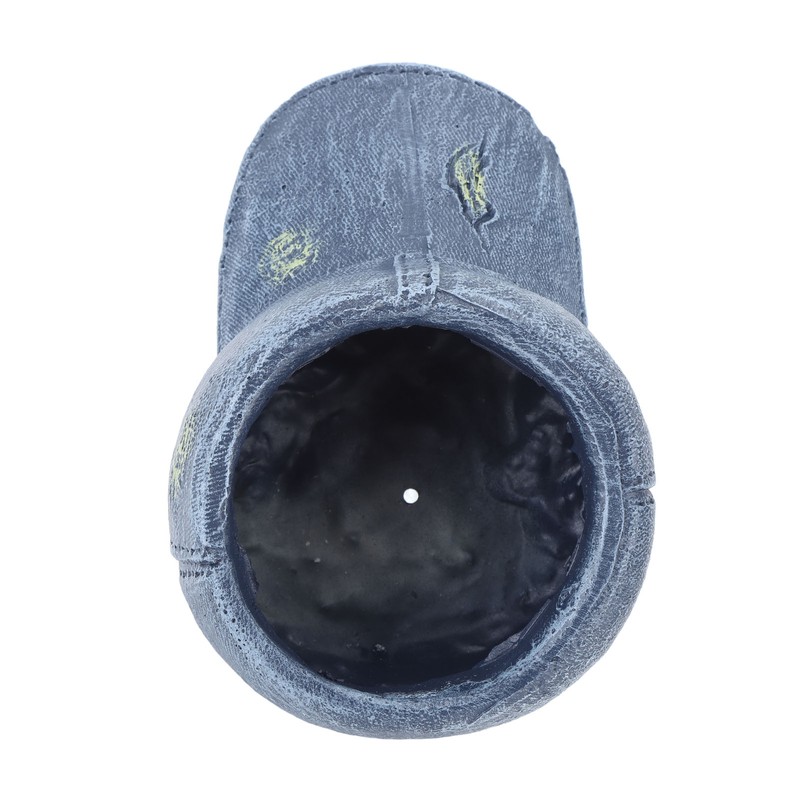 Hat Flower Pot Blue Retro Cowboy Hat Clothes Resin Plant