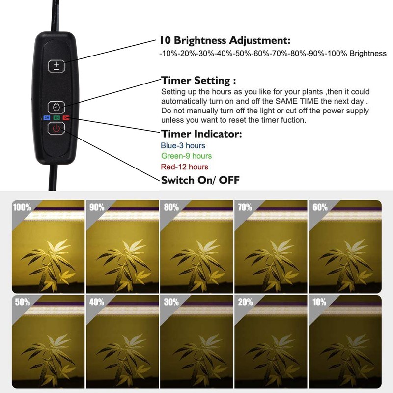 Grow Light 10 Kinds Brightness LED Lamp Beads Portable One