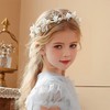 Yreamont Flower Girl Crown Headpiece for Wedding Headband for Women