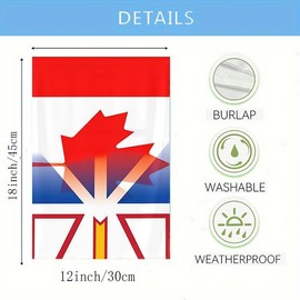 YBTLhome Canada Newfoundland & Labrador Spring And Summer Garden Flags Double-Sided Print Home Decor, Outside Decor, Yard Decor, Garden Decor, Holiday Decor(No Flagpole) 12 * 18in/30 * 45cm