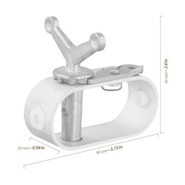 CHEUKYIU Pack of 6 Turnbuckles for Rope, Pool Cover, Wire Rope Tensioner, Silver Tensioner, Wire Rope, Rope Tensioner for Winter Pool Tarpaulins, Attachment Pool Cover, Winter Accessories (80 x 24 x