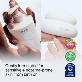 Coterie Baby Dry Skin Skincare Essentials Set | 16.2 oz Face + Body Lotion, 4.7 oz Diaper + Dry Skin Balm | Fragrance Free, Safe for Sensitive Skin, Hypoallergenic, Microbiome Friendly, Eczema Safe