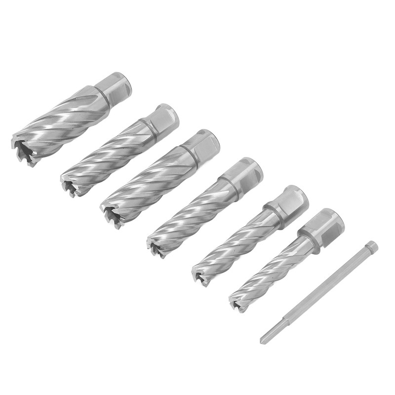 7Pcs Annular Cutter 3 Flute Mag Drill Bit Carbide Steel