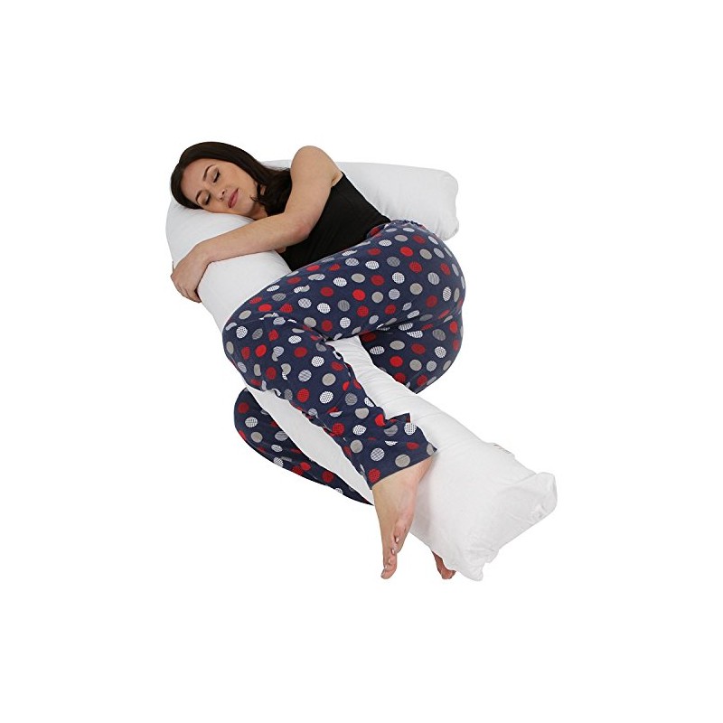 L Shaped Pillowcase - For Hometex L Pillow (White)