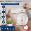 3 Rollos7M Cinta Doble Cara Extrafuerte,Reutilizable Nano Tape con tijeras,