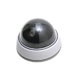 Dome-shaped dummy camera; Looks like the real thing. Easy to install for security measures
