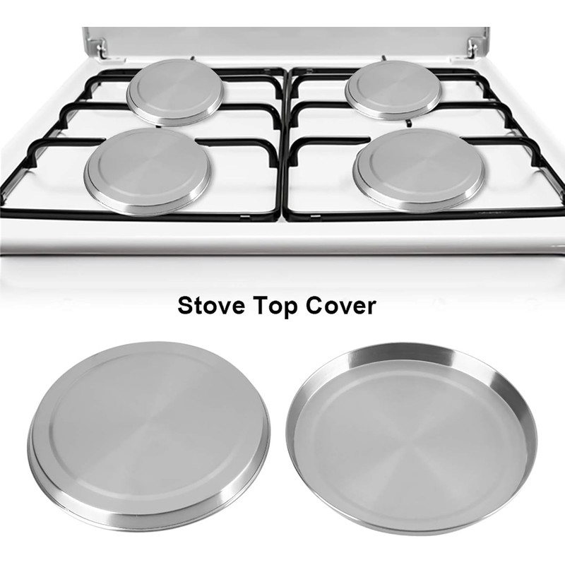 4 Pieces Kitchen Stove Covers, Stainless Steel Stove Burner Covers,