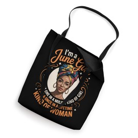 June Girl Born June Birthday Woman Melanin Tote Bag