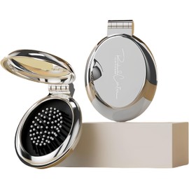 Klappbar Haarbürste mit Reise Spiegel Runde Tragbare Faltbare Tasche Haarbürste Reisehaarbürste Faltbare Reisespiegel Haarkamm Mini Haarbürste Jungen & Mädchen Sgeschenk Haarmassagekamm