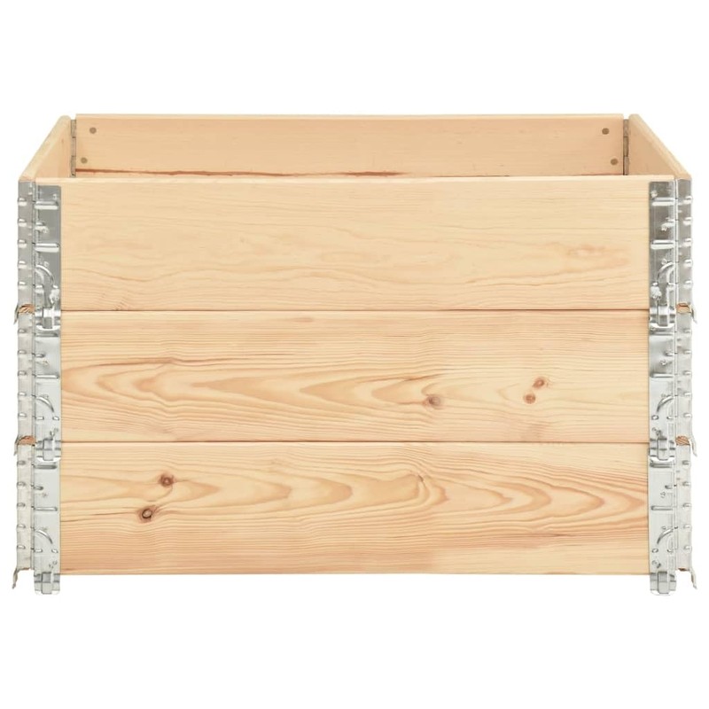 vidaXL Solid Pine Wood Stackable Pallet Collars - Multipurpose Storage